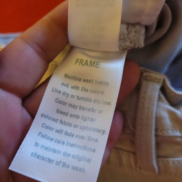 FRAME DENIM Le Skinny de Jeanne Tan Denim Jeans Size 25 Midrise Stretch - Picture 9 of 10